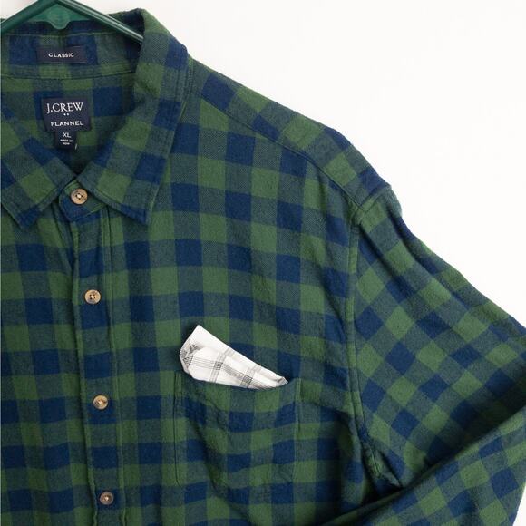 Buffalo Plaid Flannel Shirt Men’s XL Classic Fit 90s-Style Workwear Layer J.Crew - Picture 4 of 11